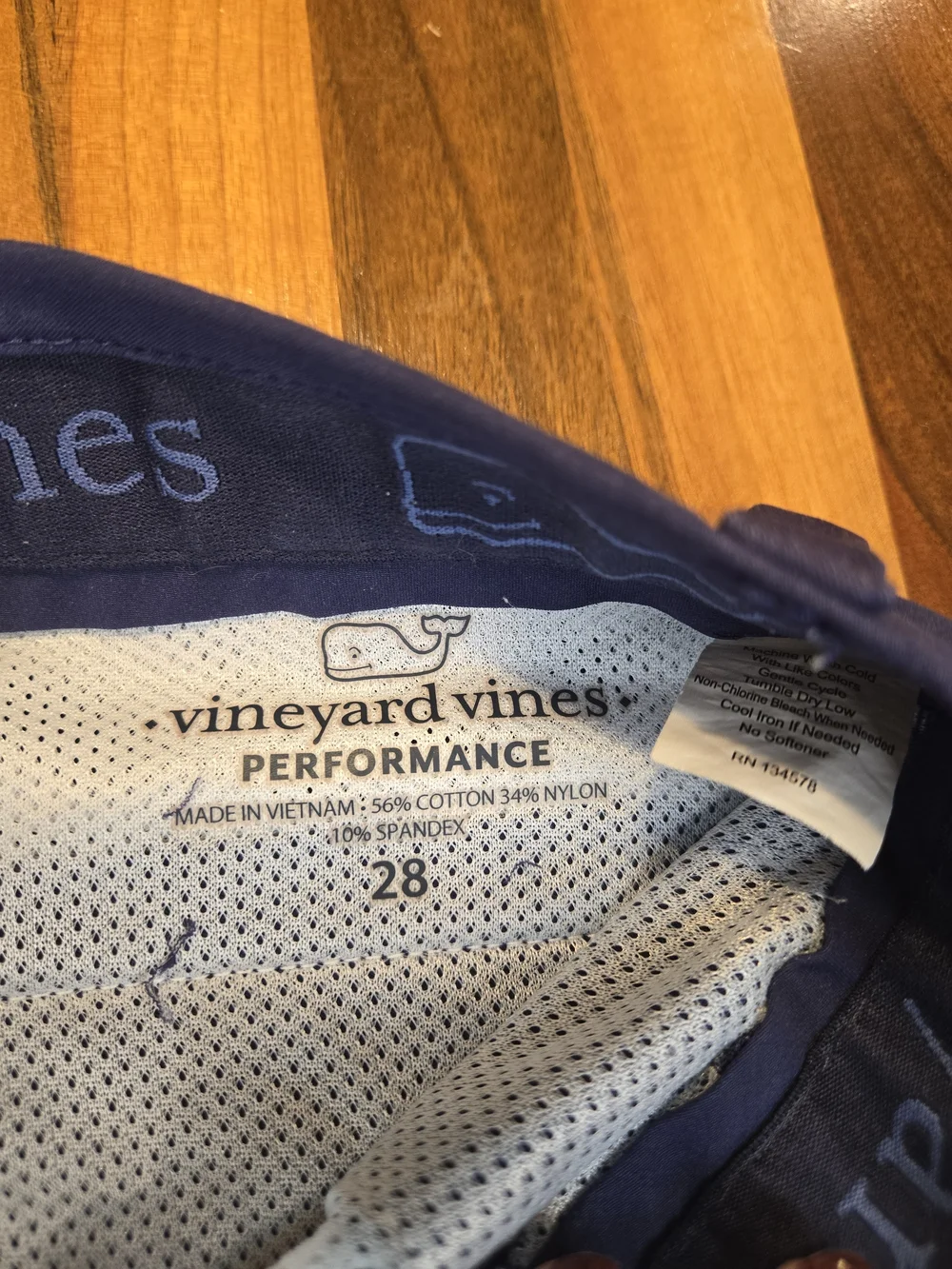 Vineyard Vines Navy Blue Flat Front Stretch Cotton Shorts